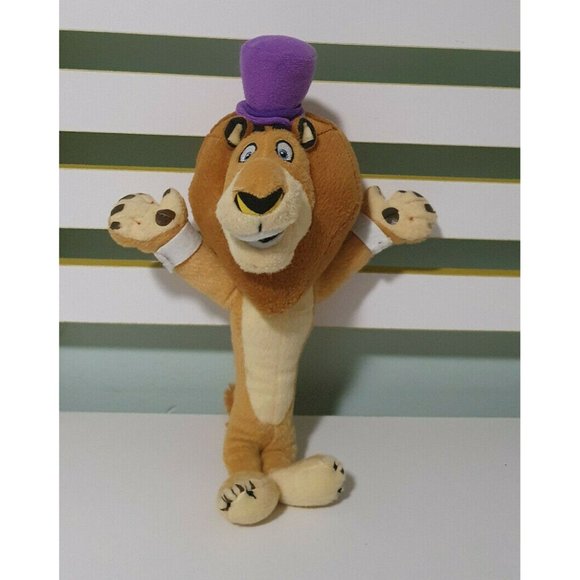 Peluche Alex Le Lion Madagascar DreamWorks - Occasion, Jouet Original, Tête Large (big Headz)
